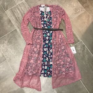 LuLaRoe Pink Lace Sarah